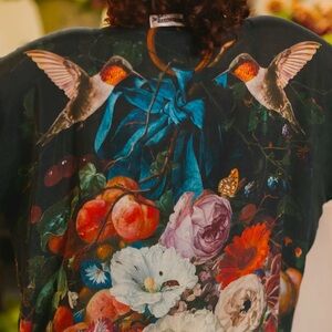 ⭐️Back in Stock⭐️Flight of Fancy Vintage Art Boho Long Duster